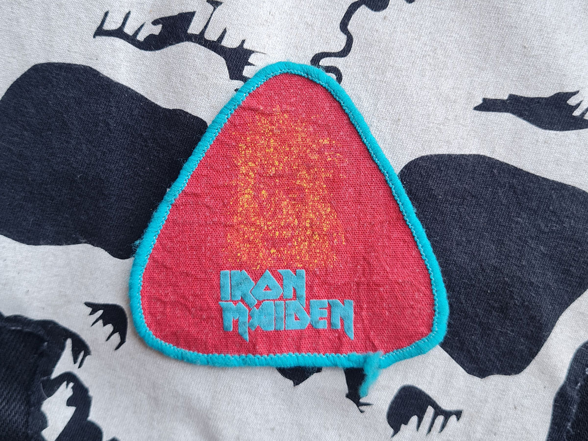 Iron Maiden "First Album Eddie" Triangle Printed Patch Front